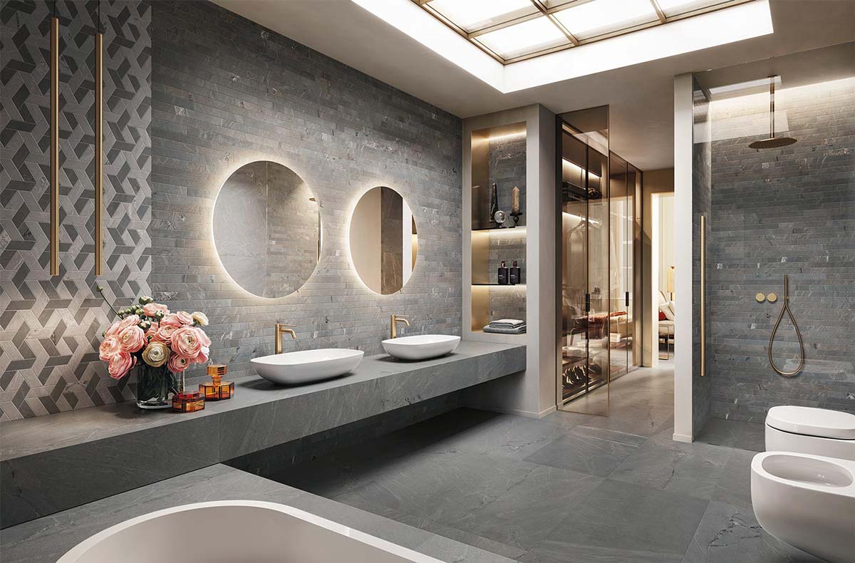 carrelage luxe pierre salle de bain