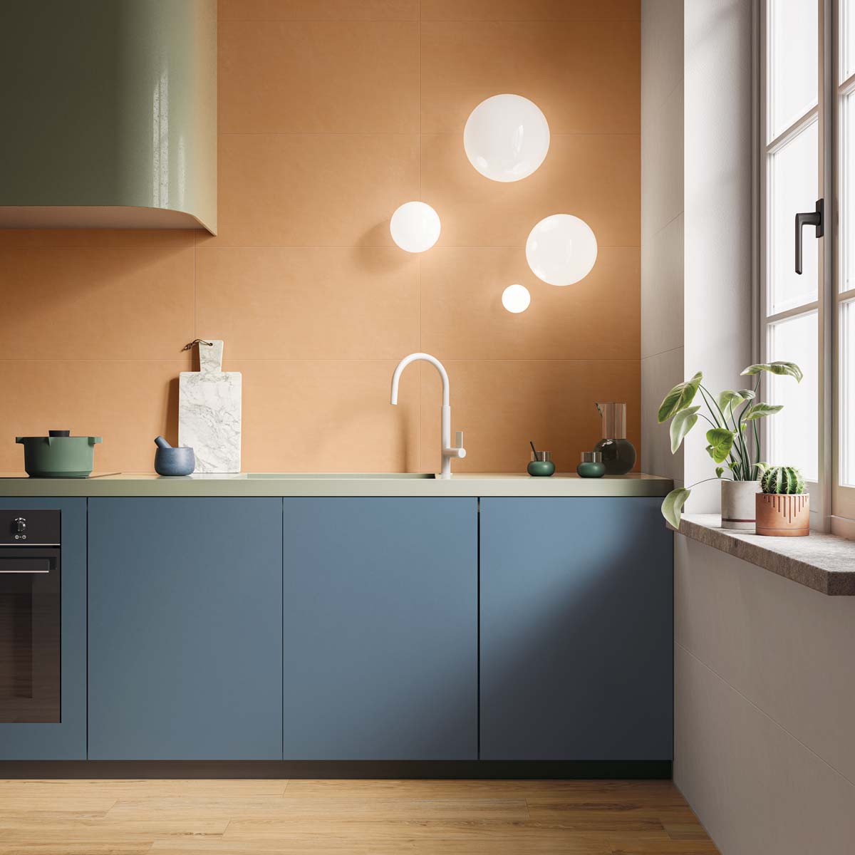 cuisine couleur bleue deco