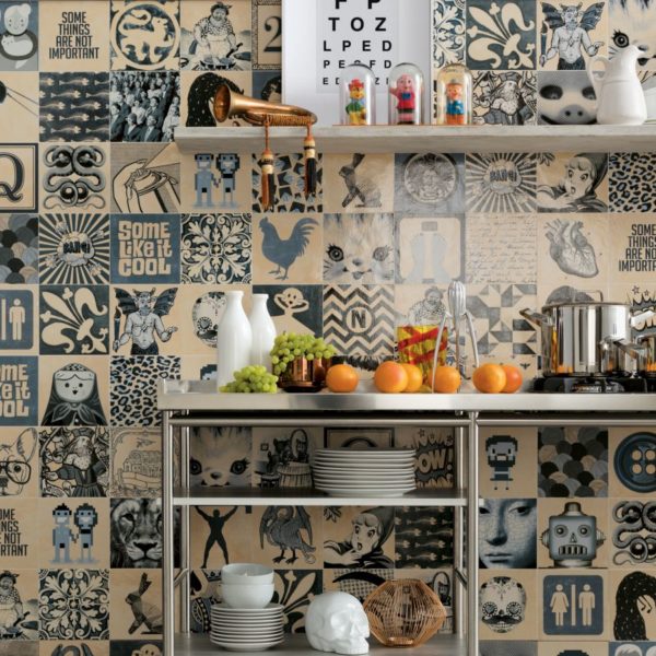 Crédence cuisine Indigo