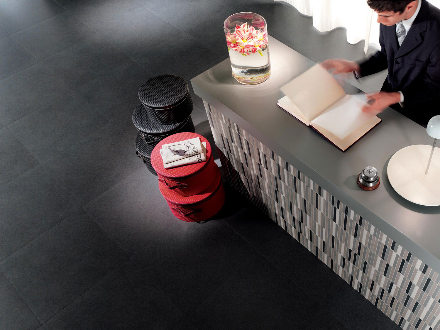 Carrelage Noir 60x60 | Carreaux Noirs au format 60x60 cm