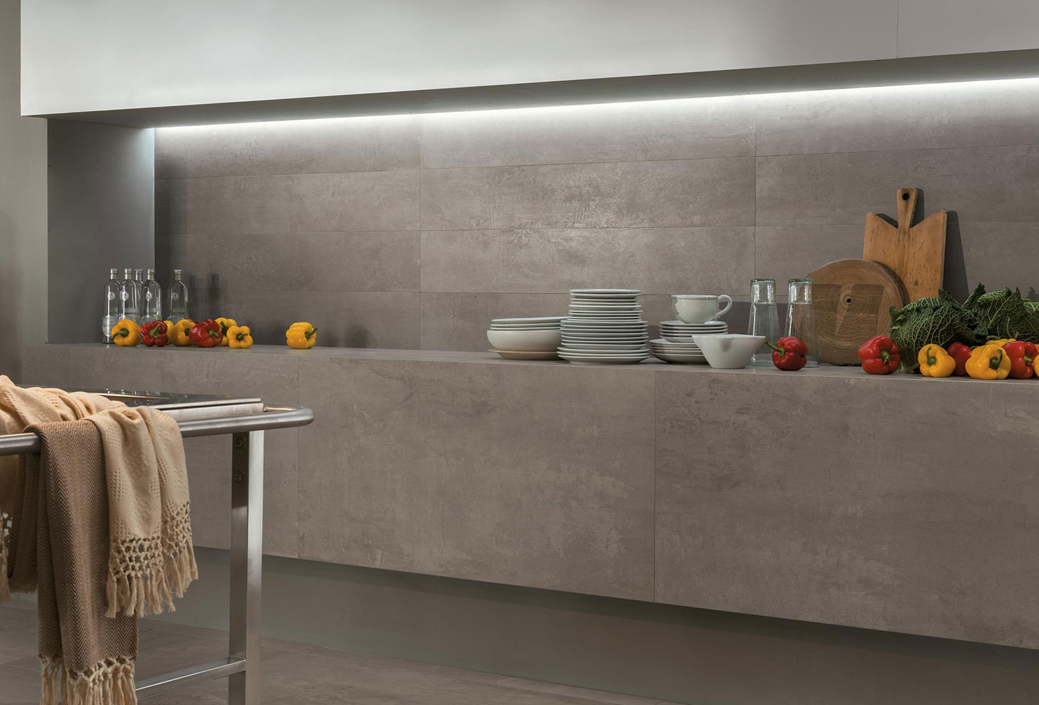 Carrelage Taupe imitation Béton Carreaux Taupes effet Béton