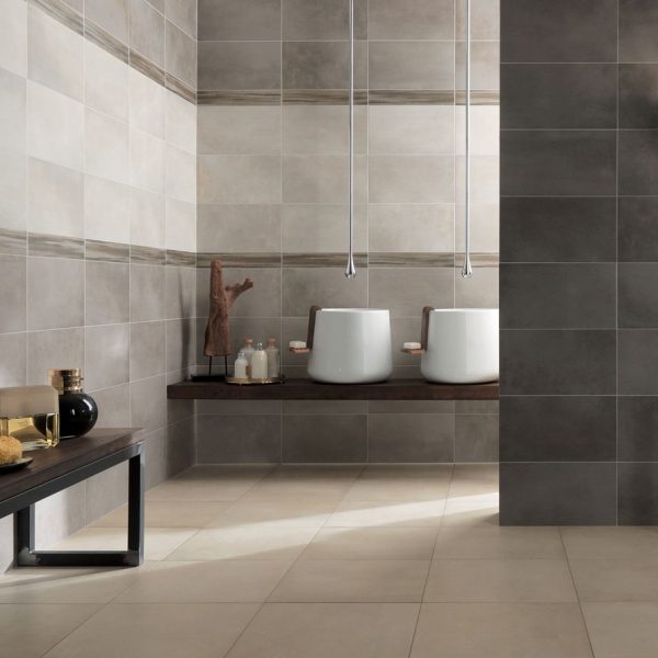 Faïence Azimut Foncé, Neutre et Clair 22,5x45, Listel Licorne 7x45 - Carrelage Faience pour Mur