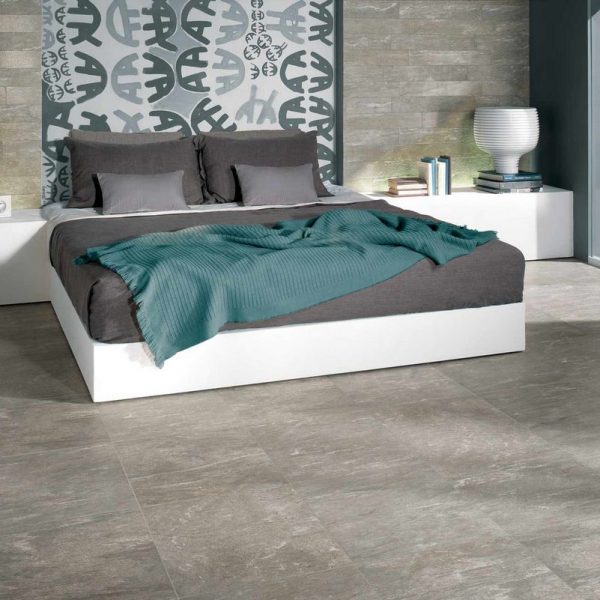 Cast 45x45 10x60 Lustre 10x60 Structuré - Sol couleur Gris