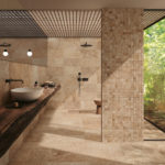 Tiber Natural 30x60 mosaique 5x5 - salle de bain