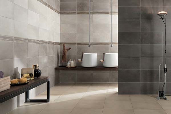 Imitation concrete tiles for bathroom
