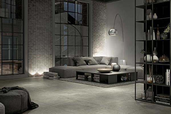 Porcelain stoneware living room