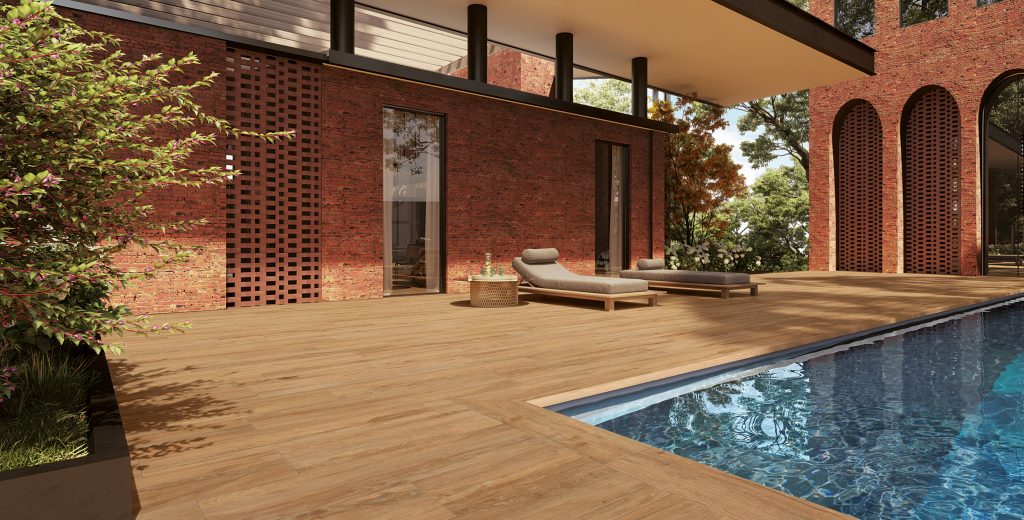 Novoceram Abéa miel 30x120 piscine