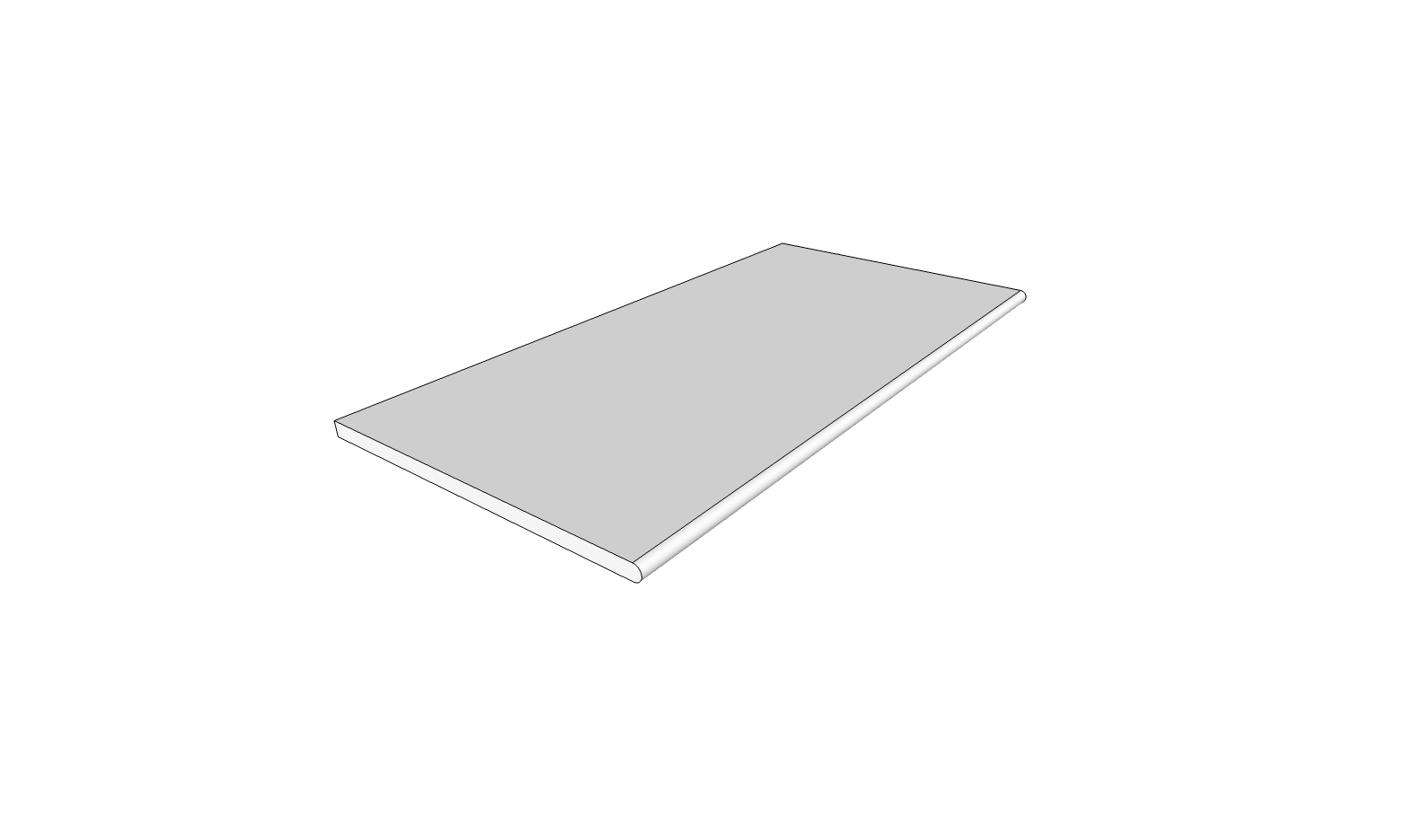 Margelle arrondie (1/2rond) <span style="white-space:nowrap;">30x60 cm</span>   <span style="white-space:nowrap;">ép. 20mm</span>