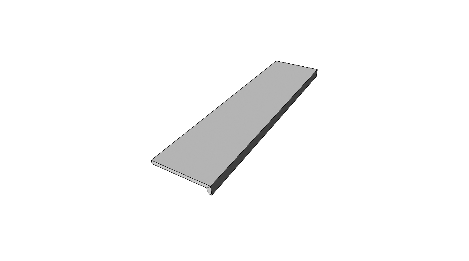 Margelle bord en L descendant collé <span style="white-space:nowrap;">30x60x5 cm</span>   <span style="white-space:nowrap;">ép. 20mm</span>