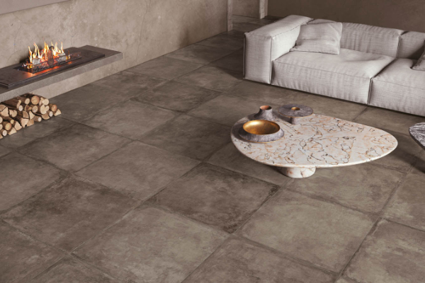 Carrelage marron pierre