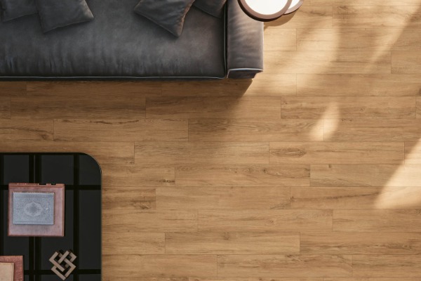 Carrelage grès cérame teinté dans la masse parquet