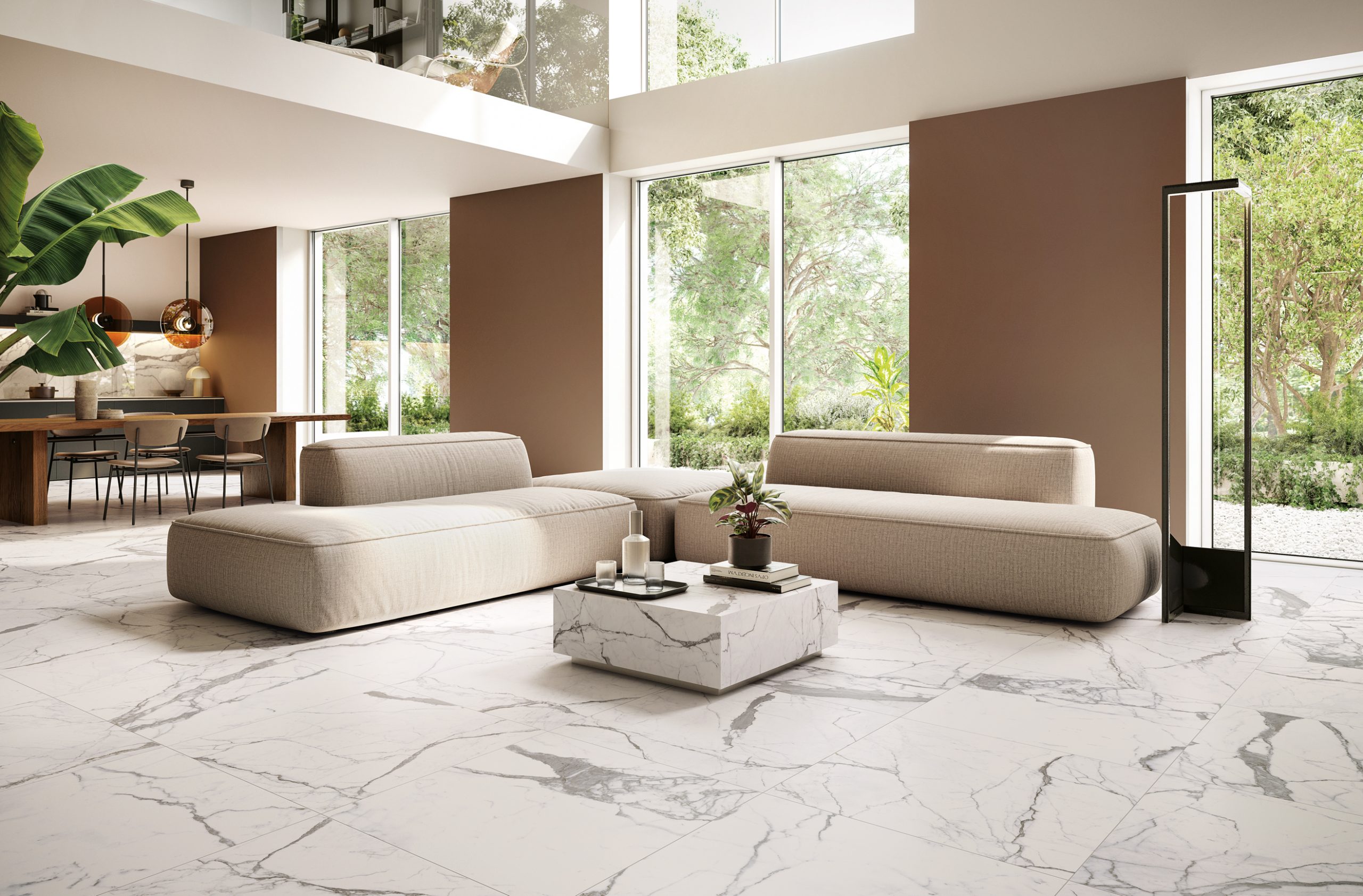 Coloured body porcelain tiles