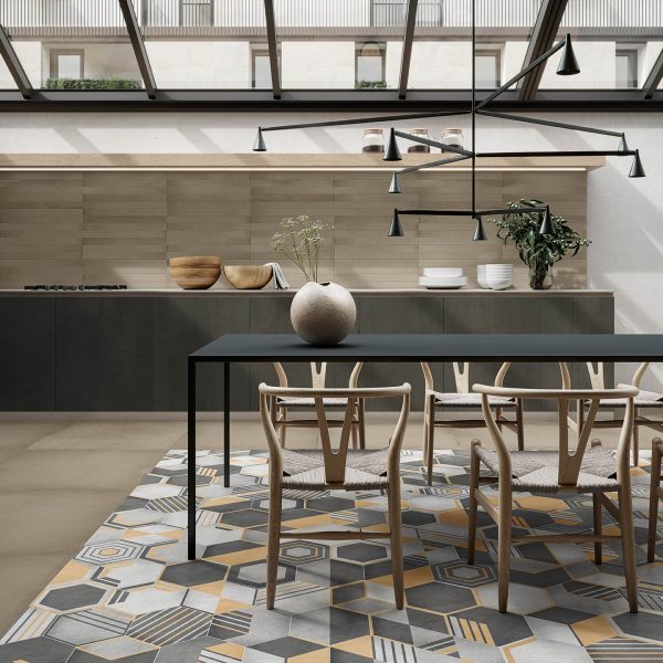 Osmose Geom N&B Ojala Cendre 80x80 8x80