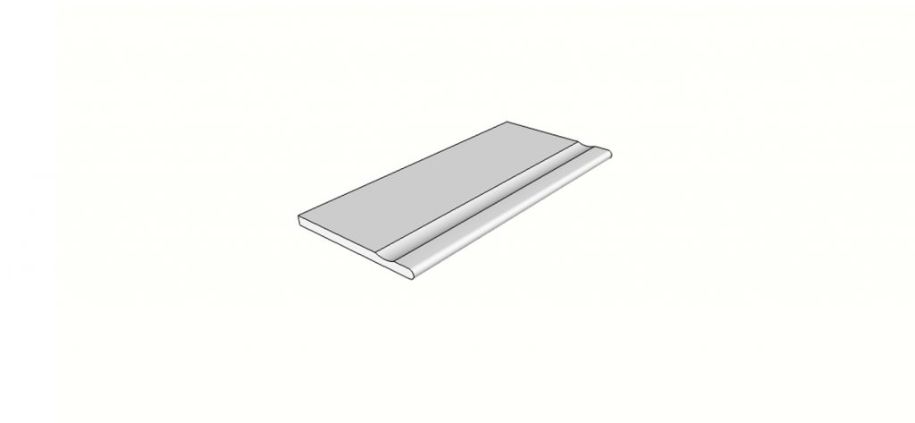 Margelle bord antidérapant arrondi (1/4 rond) angle int. complet (2 pièces) <span style="white-space:nowrap;">30x60 cm</span>   <span style="white-space:nowrap;">ép. 20mm</span>