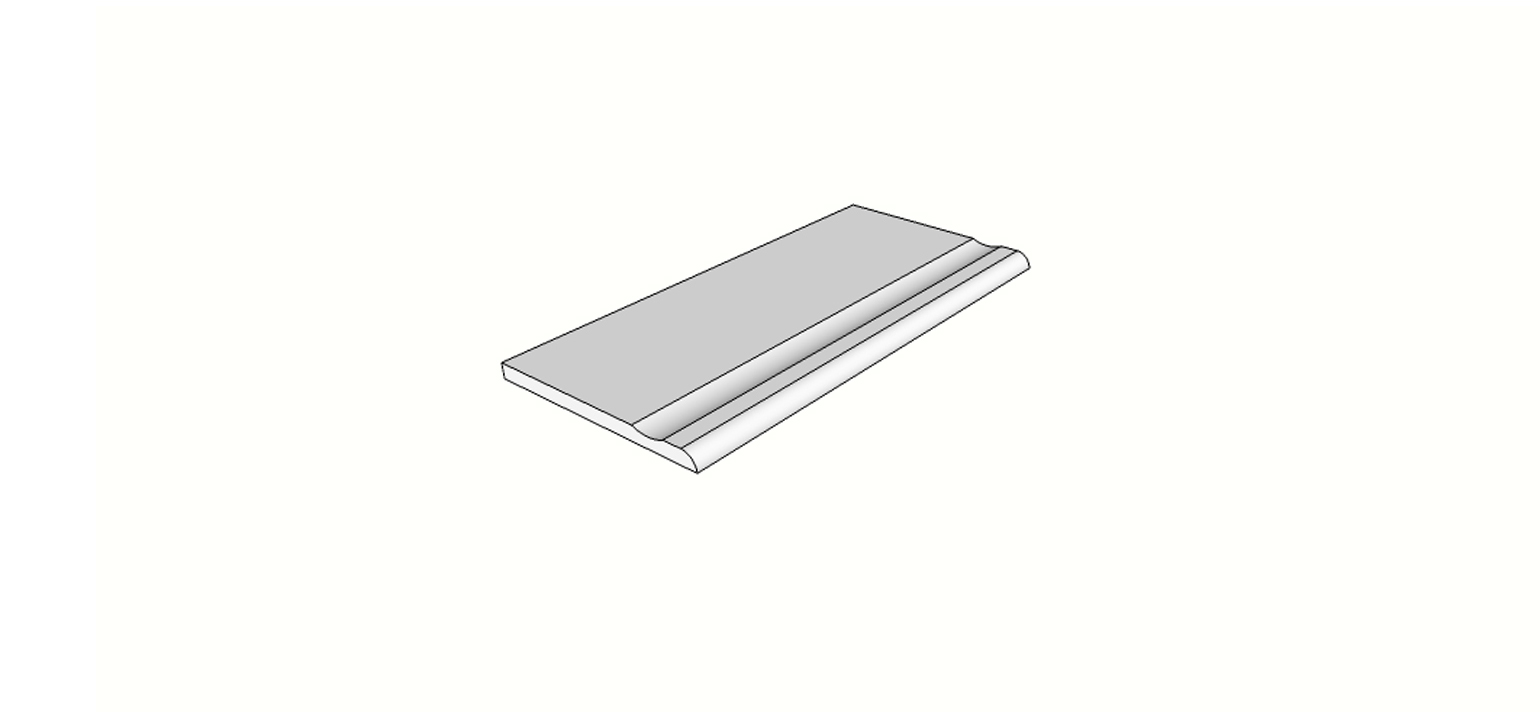 Margelle évasé bord rectiligne angle int. complet (2 pièces) <span style="white-space:nowrap;">30x60 cm</span>   <span style="white-space:nowrap;">ép. 20mm</span>