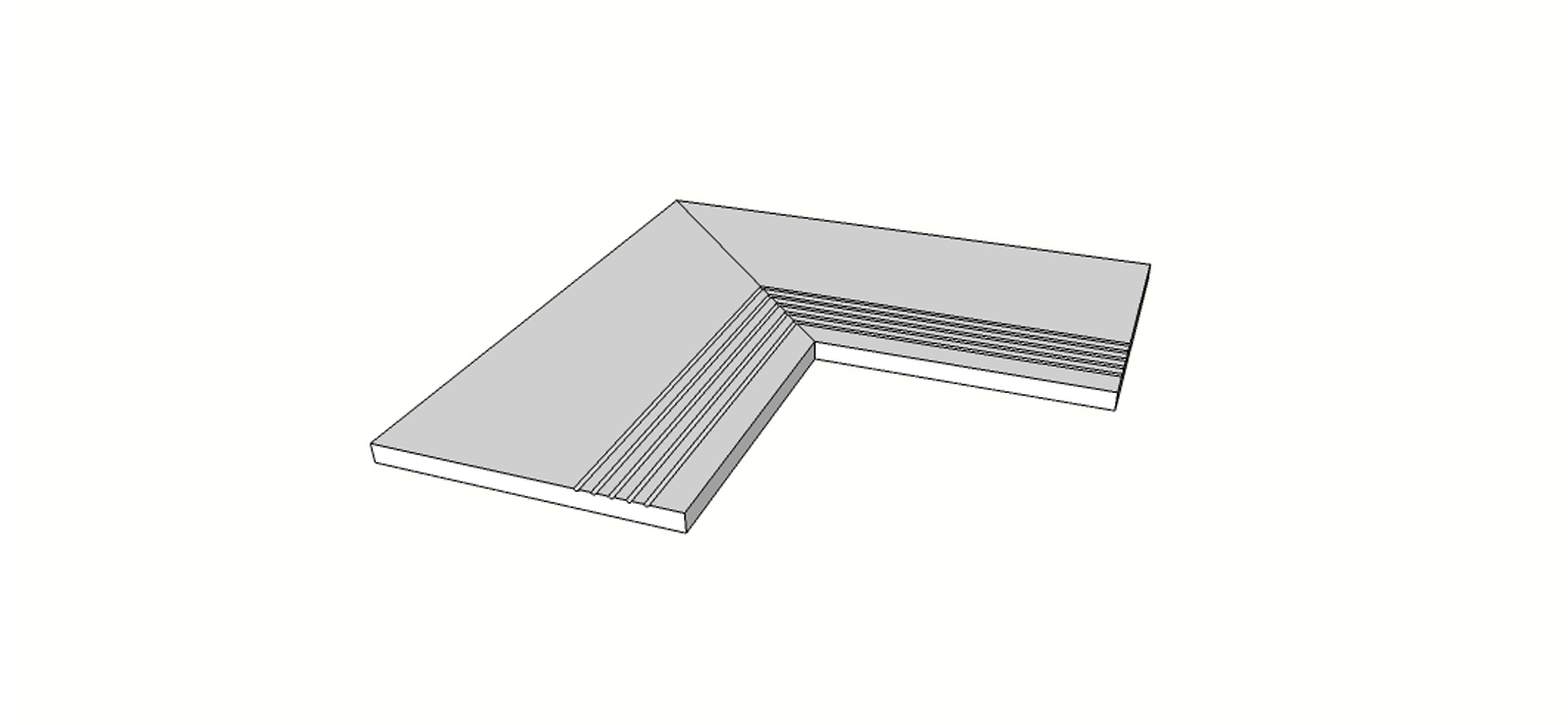 Margelle arrondie (1/4 rond) angle ext. complet (2 pièces) <span style="white-space:nowrap;">30x60 cm</span>   <span style="white-space:nowrap;">ép. 20mm</span>