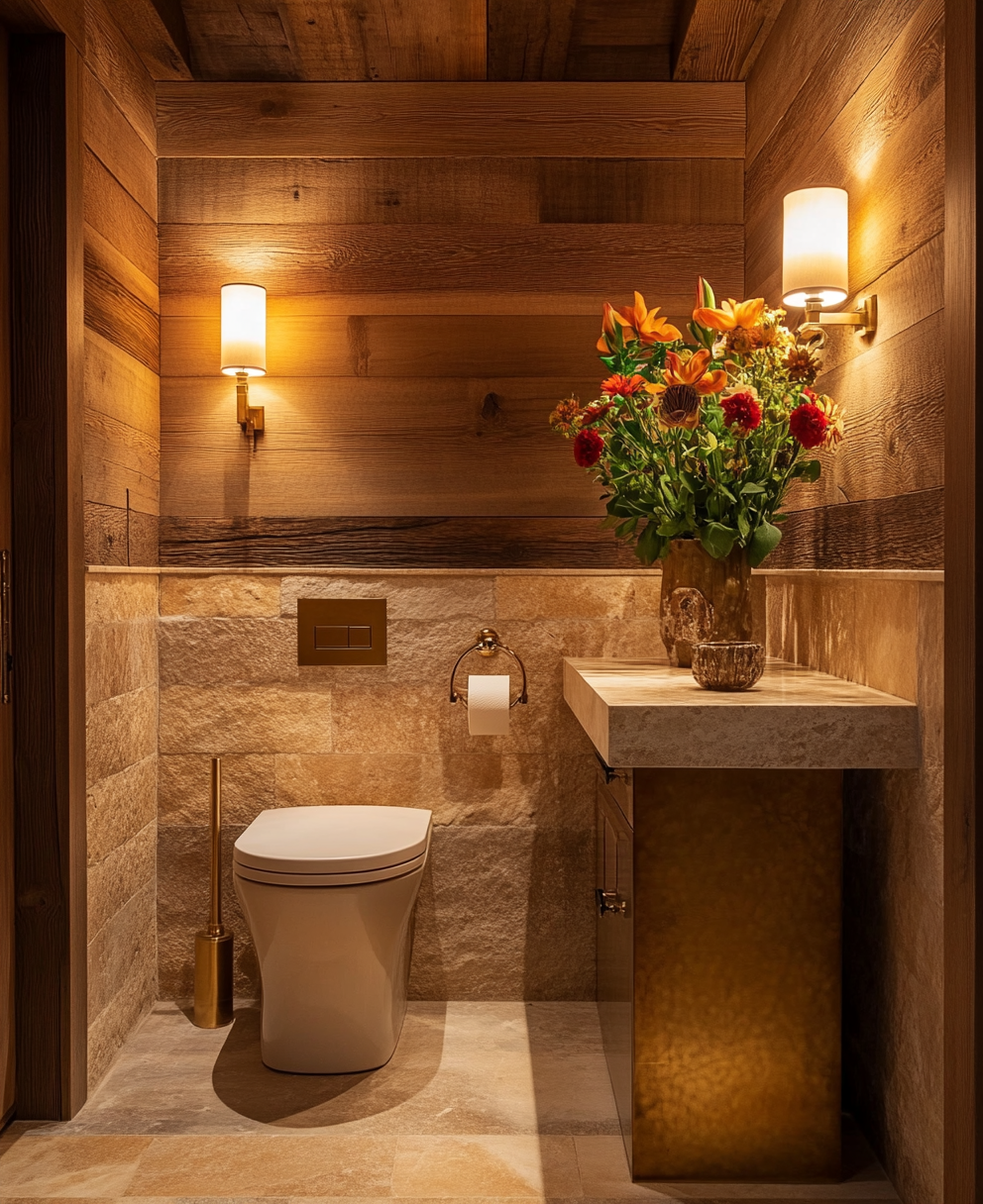 Décoration toilettes tendance avec carreaux