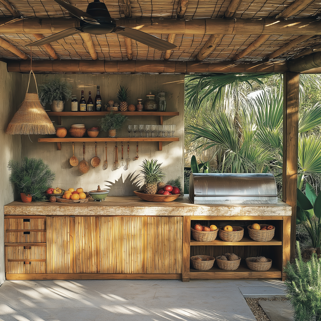Cuisine d'été style tropical