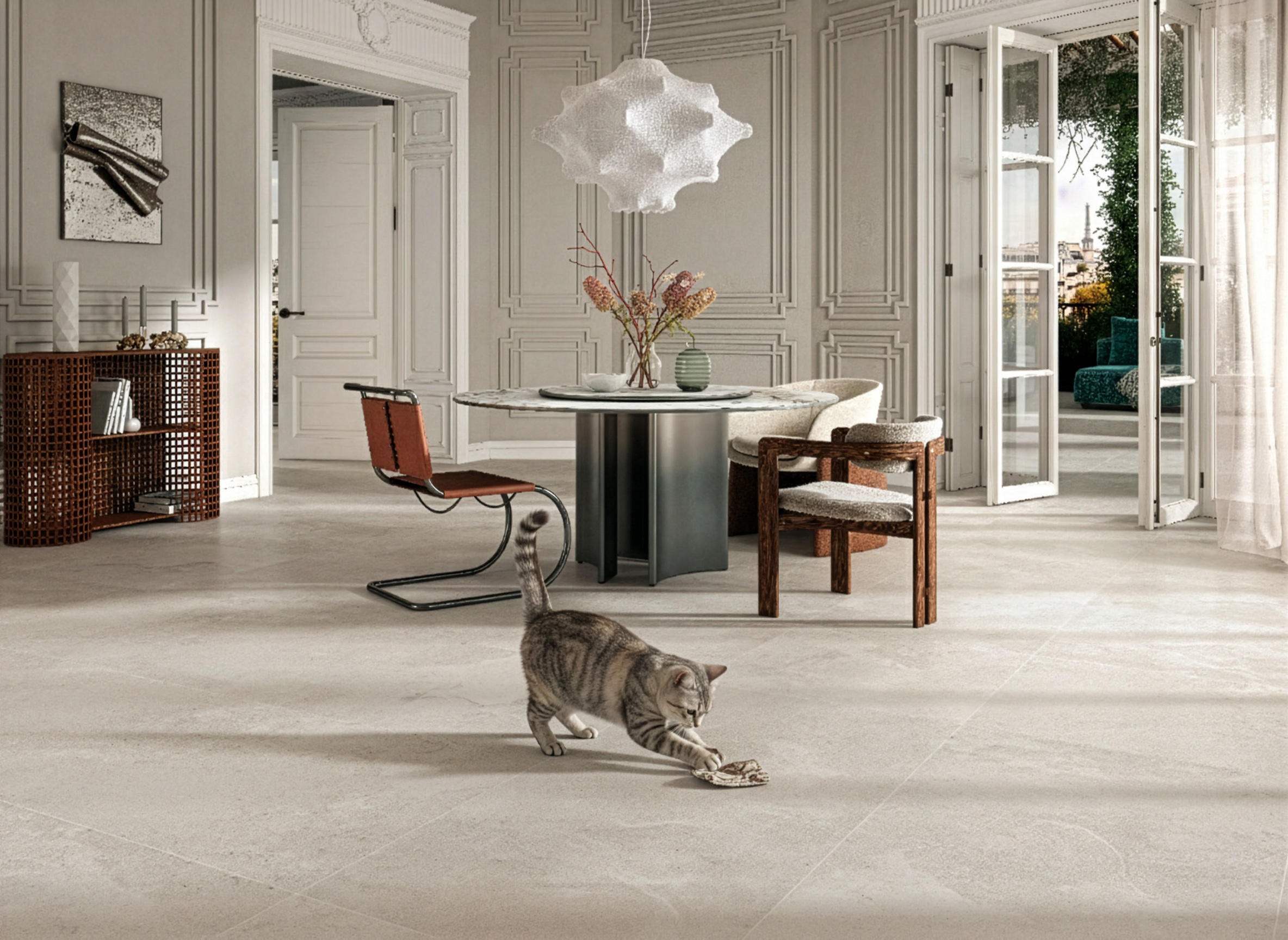 Chat : quel revetement de sol : Carrelage Kairn Novoceram