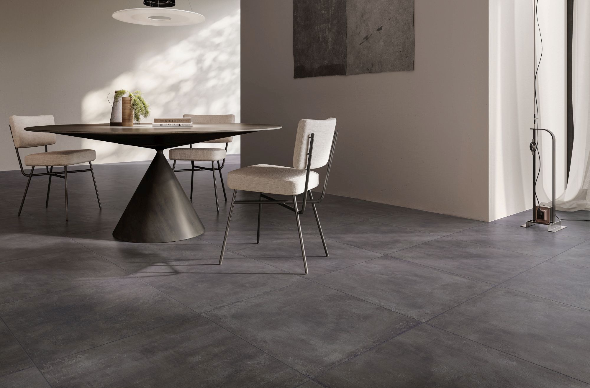 carreaux grand format effet béton pour style industriel