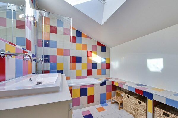 Carrelage multicouleur