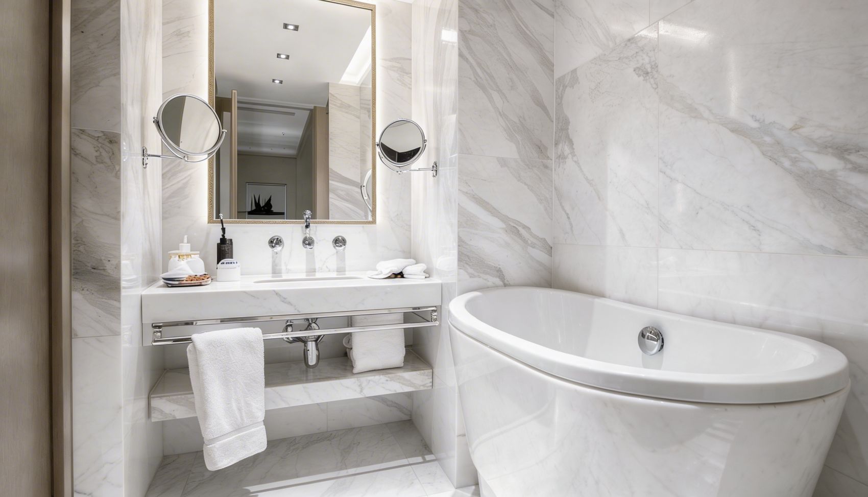 carrelage salle de bain effet marbre