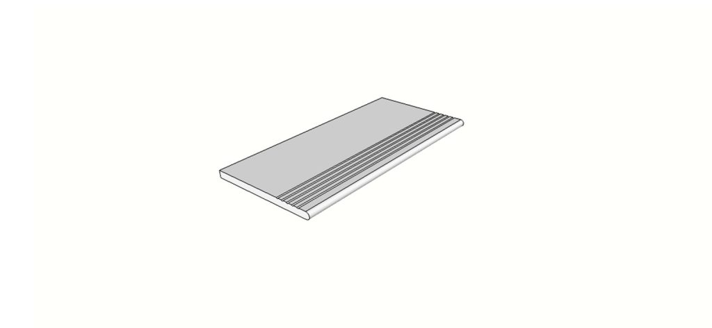 Margelle bord antidérapant arrondi (1/2 rond) angle ext. complet (2 pièces) <span style="white-space:nowrap;">30x60 cm</span> &nbsp; <span style="white-space:nowrap;">ép. 20mm</span>