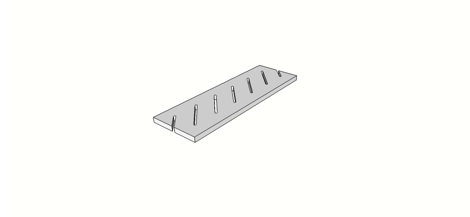 Grille droite <span style="white-space:nowrap;">20x60 cm</span> &nbsp; <span style="white-space:nowrap;">ép. 20mm</span>
