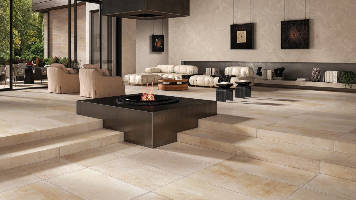 Carrelage imitation pierre beige