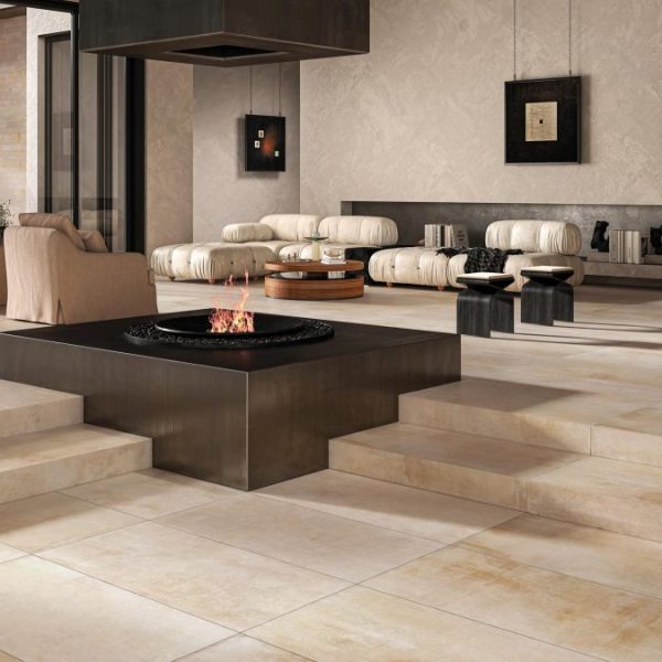 Carrelage imitation pierre beige