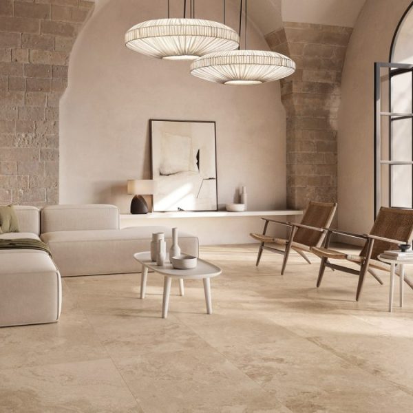 Carrelage imitation pierre beige