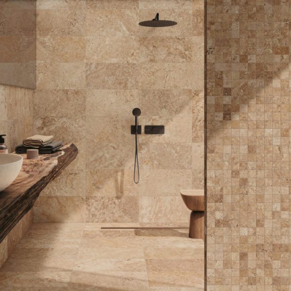 Carrelage imitation pierre beige
