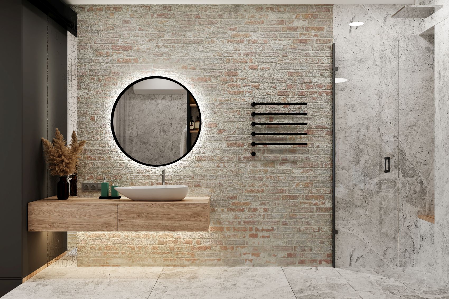 salle de bain moderne douche italienne