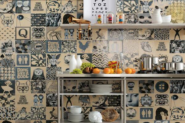 Oude, retro, vintage tegels