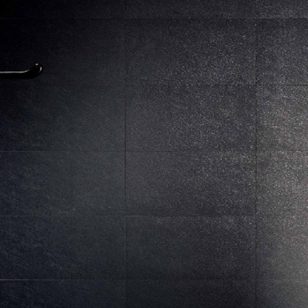 carrelage noir effet pierre