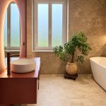Salle de bain moderne avec Solithe - Colombine Viallet Architecte
